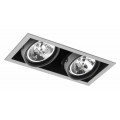 Foco Kardan PRO2 empotrar para 2 Lámpara AR111/QR111 Blanco, Gris ó Negro H182mm